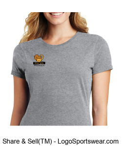 Ladies Fan Favorite T-shirt Heather Gray Design Zoom