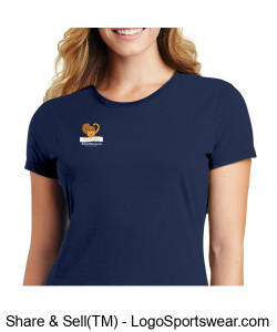 Ladies Fan Favorite T-shirt Navy Design Zoom